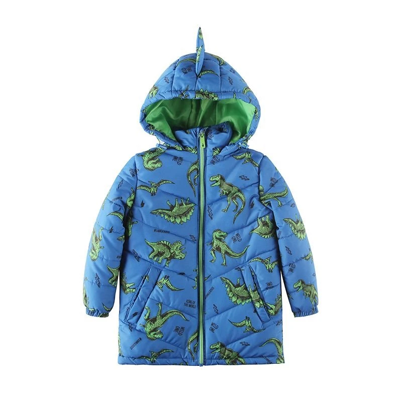 Kids Padded Coats With Cute Dinosaur Ears Kids Padded Coats With Cute Dinosaur Ears